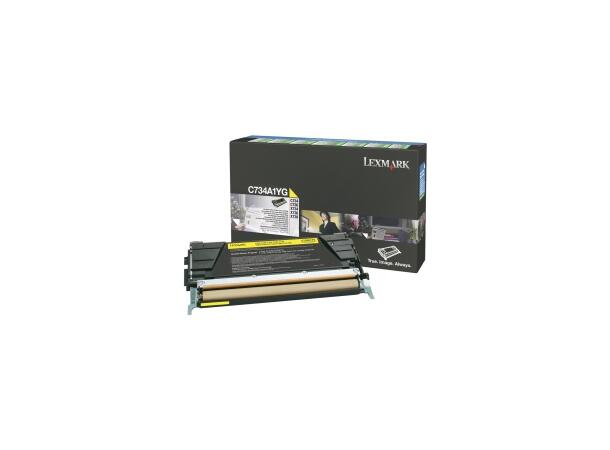 Toner LEXMARK C734A1YG 6K gul 